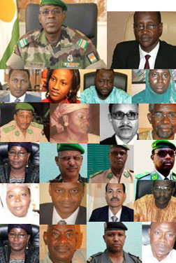  Les membres du gouvernement de transition