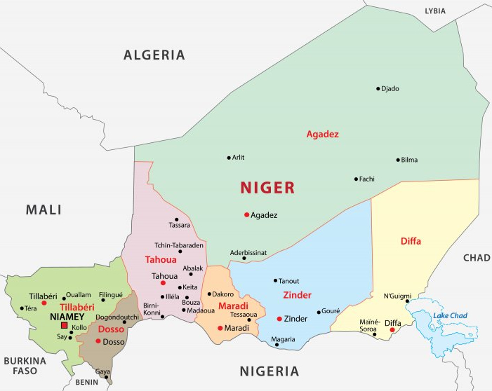 Carte Niger Niger