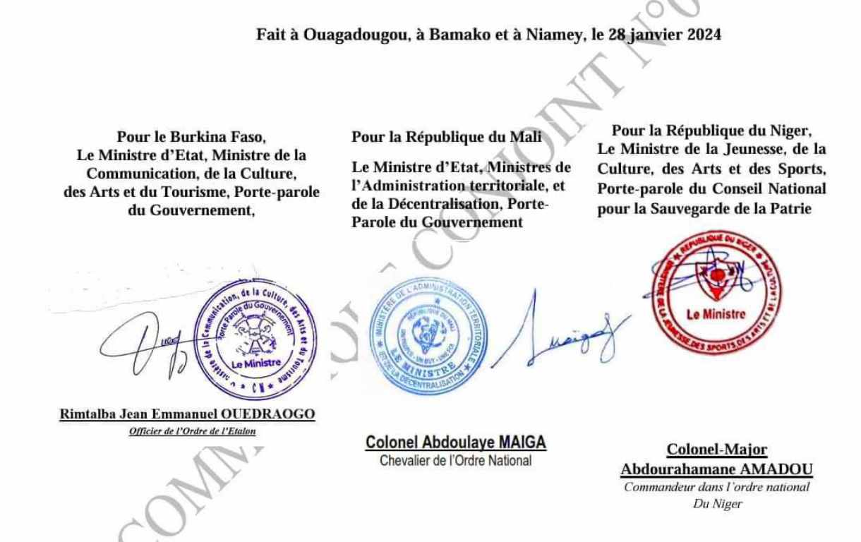 Burkina Faso Mali et Niger Decision Souveraine de Retrait de la CEDEAO.jpg