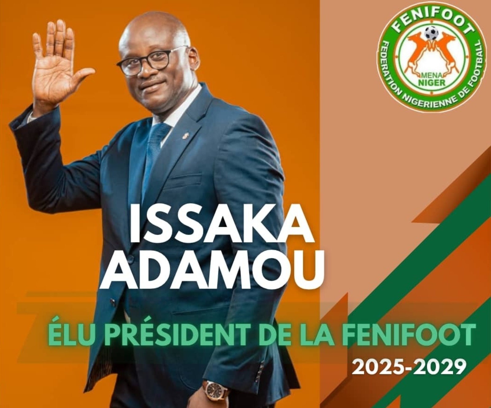 issaka adamou elu president de la fenifoot cap sur la redynamisation du football nigerien